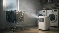 The dehumidifier placement mistake that makes indoor laundry take forever