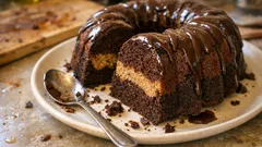 Triple Chocolate Bundt Cake With a Glossy Dark Chocolate Drizzle